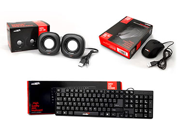 Gabinete Sentey G18 Power Kit con fuente 500W, Incluye mouse, teclado y parlantes