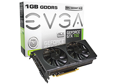 Placa de Video EVGA GeForce® GTX 750 1GB GDDR5 ACX Cooling