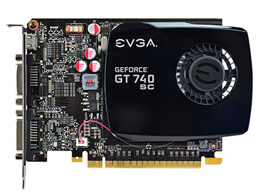 Placa de Video EVGA GeForce® GT 740 2GB Superclocked (Single Slot)