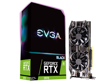 Placa de Video EVGA GeForce® RTX 2070 Black GAMING - 8GB GDDR6