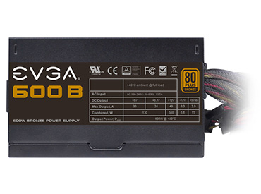 Fuente EVGA 600W ATX 80+ Bronze