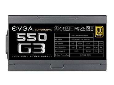 Fuente EVGA SuperNOVA 550 G3 de 550W ATX MODULAR 80+ GOLD