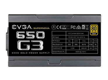 Fuente EVGA SuperNOVA 650 G3 de 650W ATX MODULAR 80+ GOLD