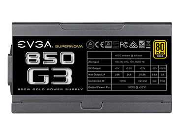 Fuente EVGA SuperNOVA 850 G3 de 850W ATX MODULAR 80+ GOLD