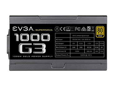 Fuente EVGA SuperNOVA 1000 G3 de 1000W ATX MODULAR 80+ GOLD