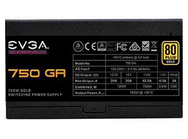 Fuente EVGA SuperNOVA 750 GA - 750W - Modular - 80 PLUS® GOLD