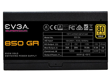 Fuente EVGA SuperNOVA 850 GA - 850W - Modular - 80 PLUS® GOLD