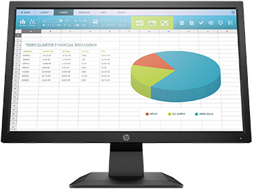 Monitor HP P204 de 19,5" - DisplayPort - HDMI - VGA (5RD65A8)