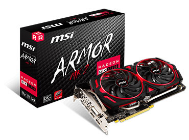 Placa de video MSI Radeon™ RX 570 ARMOR MK2 8G OC