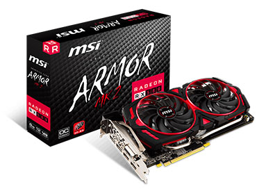 Placa de video MSI Radeon™ RX 580 ARMOR MK2 8G OC