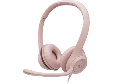 Auriculares con Micrófono Logitech H390 USB - Rosado