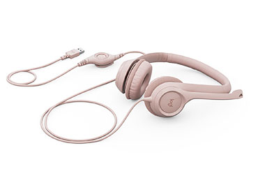 Auriculares con Micrófono Logitech H390 USB - Rosado