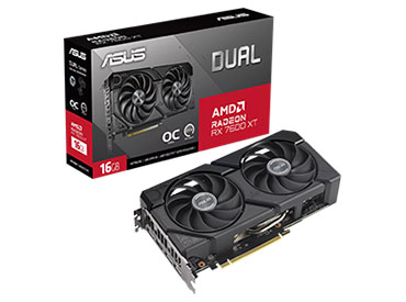 Placa de video ASUS Dual Radeon™ RX 7600 XT OC Edition 16GB GDDR6