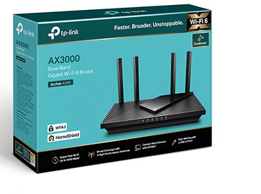 Router Wi-Fi 6 doble banda AX3000 Gigabit TP-Link (Archer AX55)