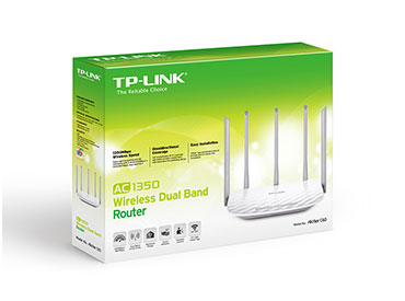Router Wireless de Banda Dual AC1350 TP-Link (Archer C60) - 5 Antenas