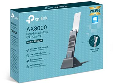 Adaptador USB Wi-Fi 6 AX3000 de alta ganancia TP-Link Archer TX50UH