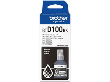 Botella de tinta negra de ultra alto rendimiento Brother BTD100BK