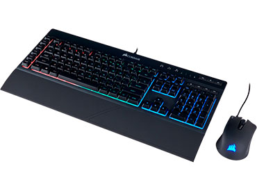 Combo de Teclado y Mouse Corsair K55 + HARPOON RGB