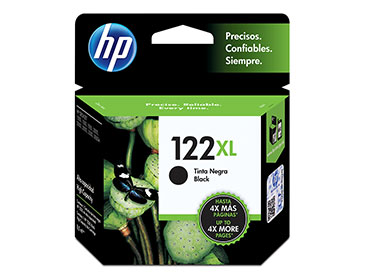 Cartucho original de tinta negra de alto rendimiento HP 122XL (CH563HL)