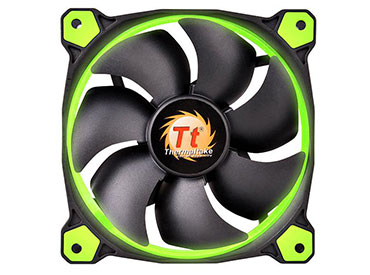 Cooler pack Thermaltake Riing 12 LED Green (pack de 3 ventiladores)