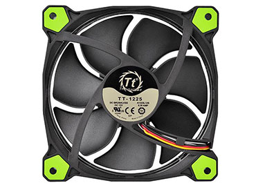 Cooler pack Thermaltake Riing 12 LED Green (pack de 3 ventiladores)