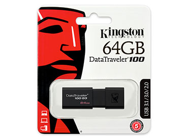 Pen Drive Kingston DataTraveler 100 G3 64GB USB 3.0