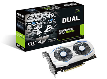 Placa de Video ASUS GeForce® DUAL GTX 1050 Ti 4GB Dual-fan Edition