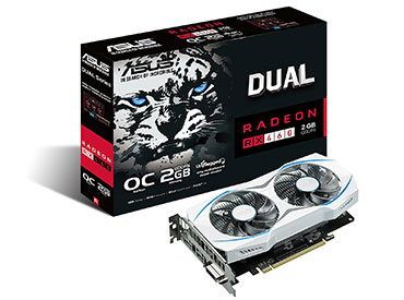 Placa de Video ASUS Dual series Radeon RX 460 OC edition 2GB GDDR5