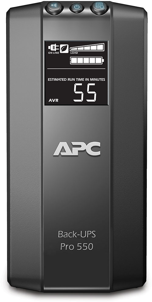 Vista frontal del UPS APC™ Back-UPS™ Pro Serie BR de 550VA (BR550G-AR)