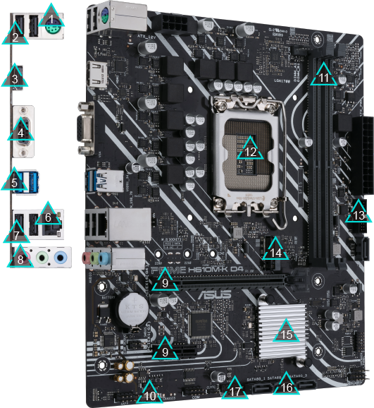 Mother ASUS PRIME H610M-K D4