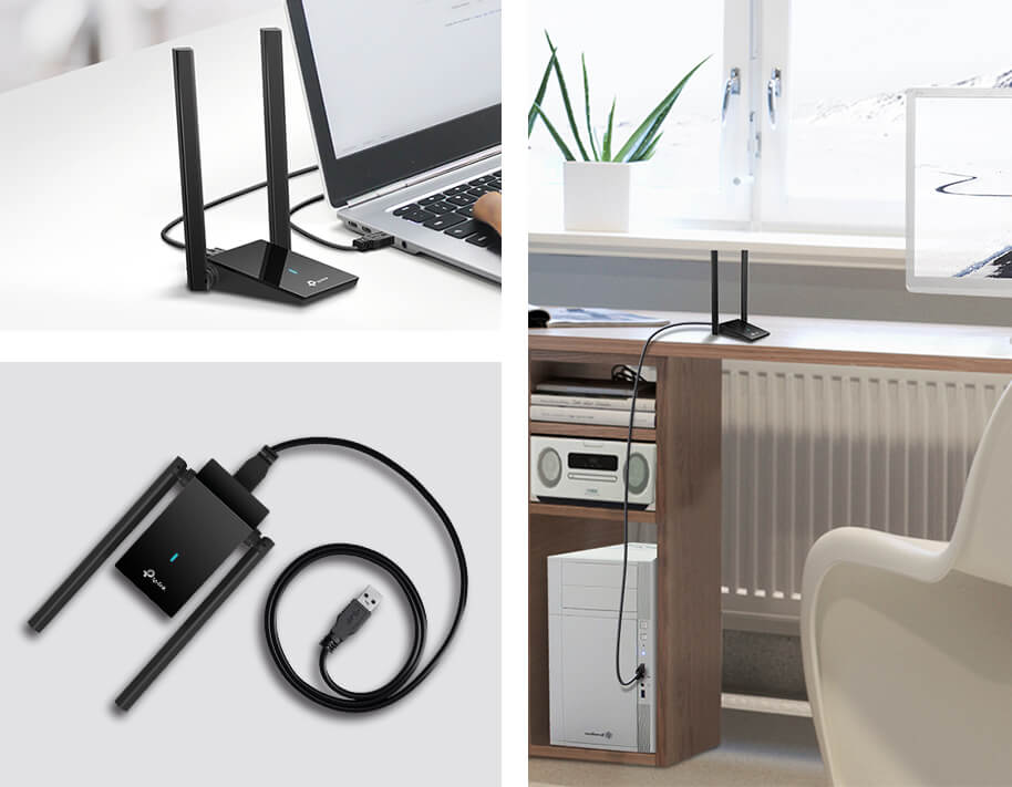 Vistas del diseño funcional del Archer TX20U Plus