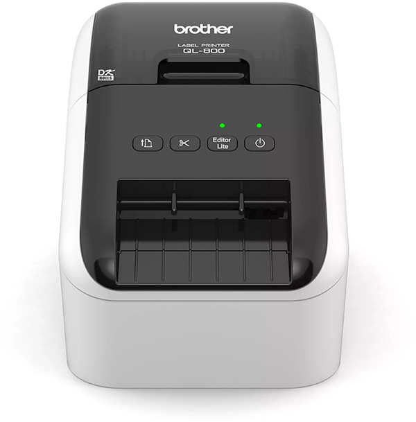 Impresora de etiquetas profesional Brother QL-800 para impresión térmica en negro y rojo