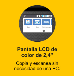 Pantalla LCD de color de 2,4 pulgadas, copia y escanea sin necesidad de una PC