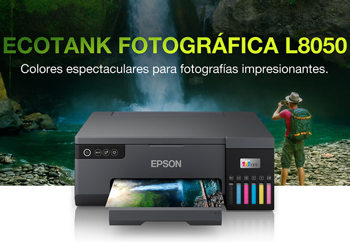 Impresora Fotográfica Inalámbrica Epson EcoTank L8050, Colores espectaculares para fotografías impresionantes