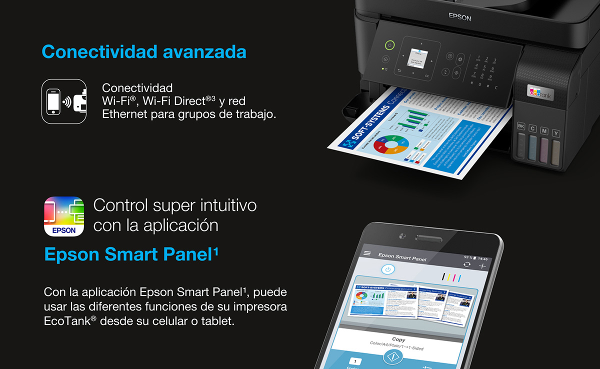 Conectividad Avanzada y Epson Smart Panel