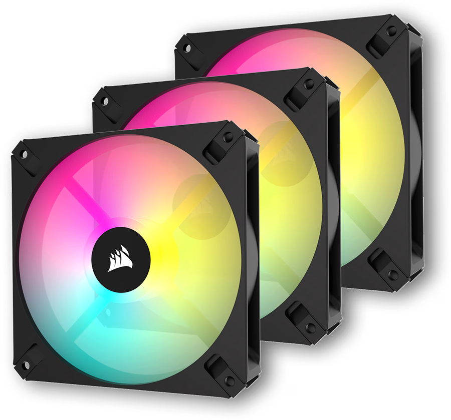 Tres ventiladores AR120 RGB