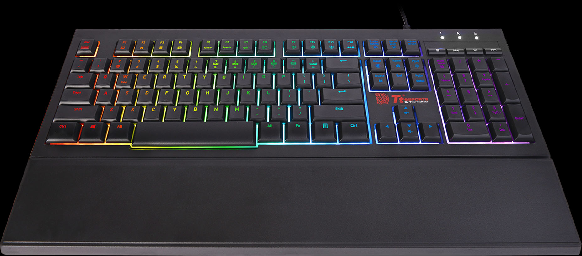 Teclado del Thermaltake Challenger Elite RGB Combo con reposamuñecas magnético desmontable