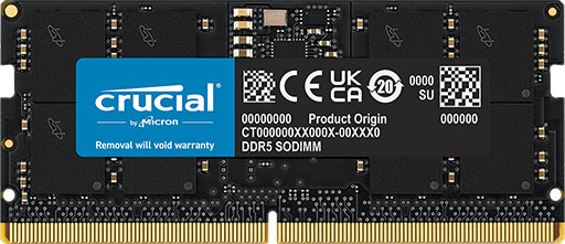 Módulo de memoria RAM SODIMM Crucial 16GB DDR5-4800