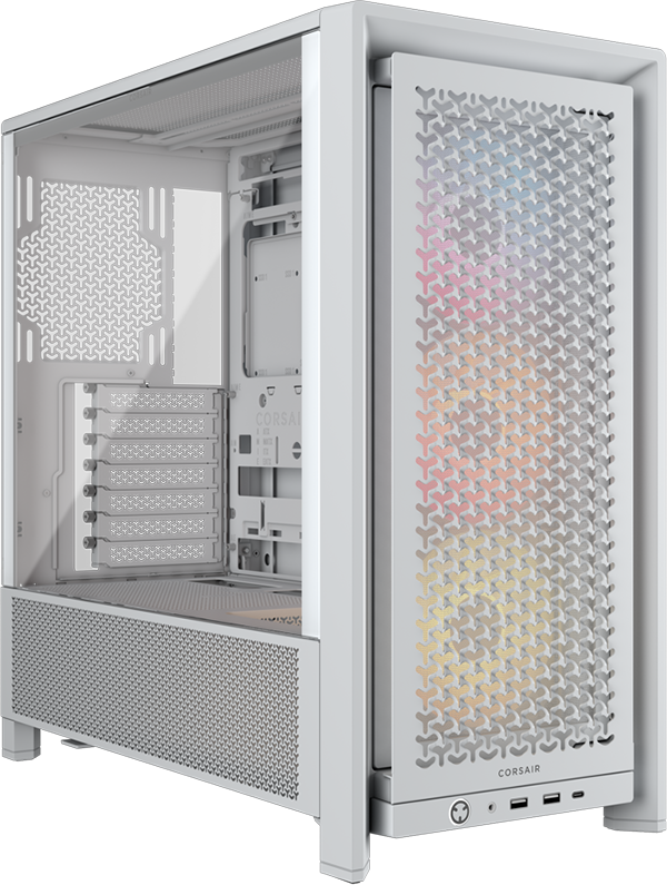 Gabinete Corsair FRAME 4000D RS ARGB de color blanco