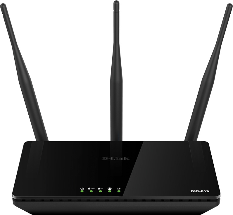 Vista frontal del Router Wireless AC750 de doble banda D-Link (DIR-819)