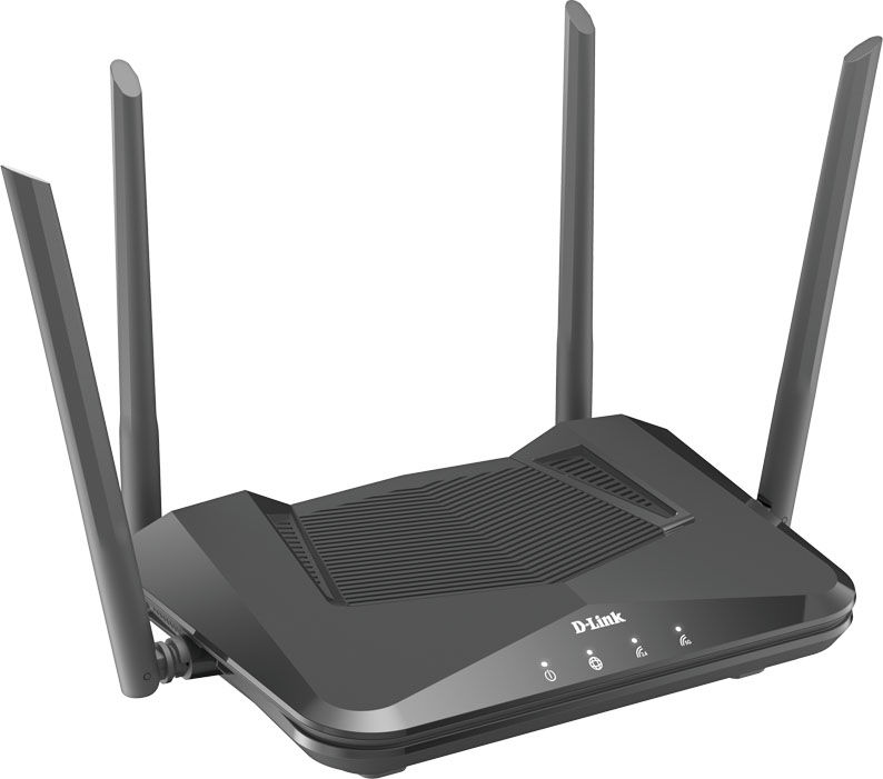 Vista del Router Mesh Wi-Fi 6 AX1800 D-Link (DIR-X1870)
