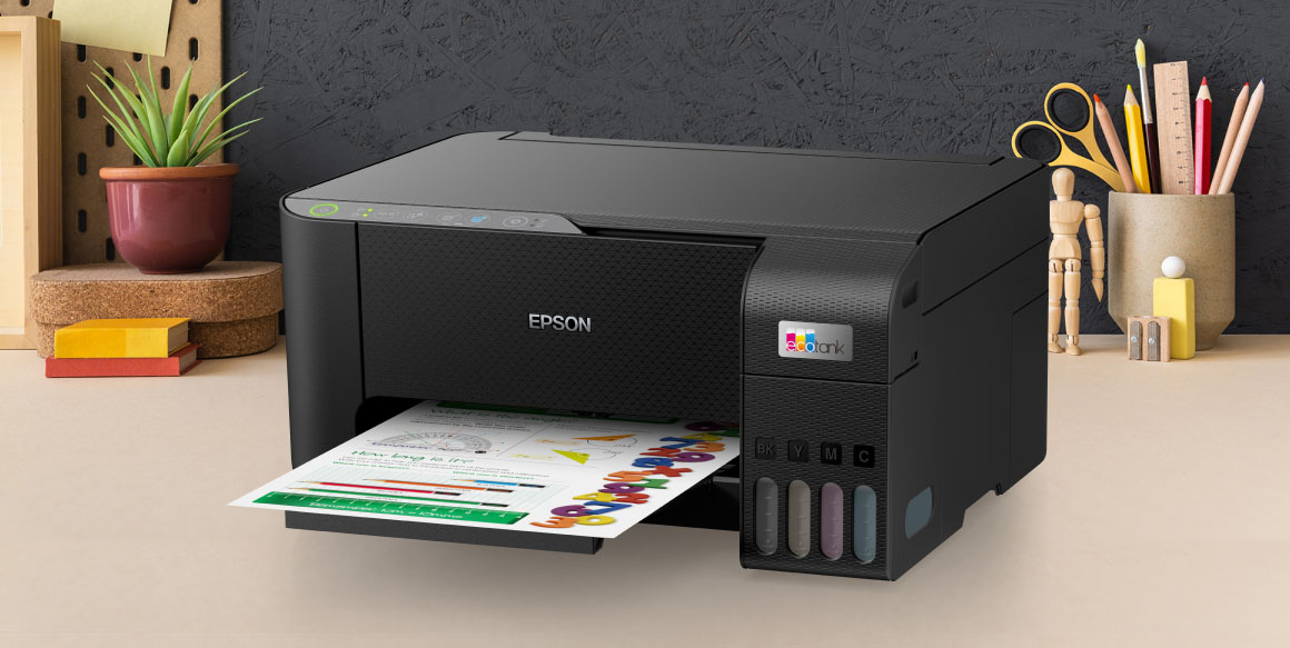 Impresora Multifuncional Epson EcoTank L3250 en un escritorio de oficina
