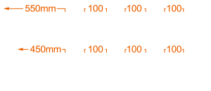 Largo del Conector SATA: 1x 550mm + 100mm + 100mm + 100mm, 1x 450mm + 100mm + 100mm + 100mm