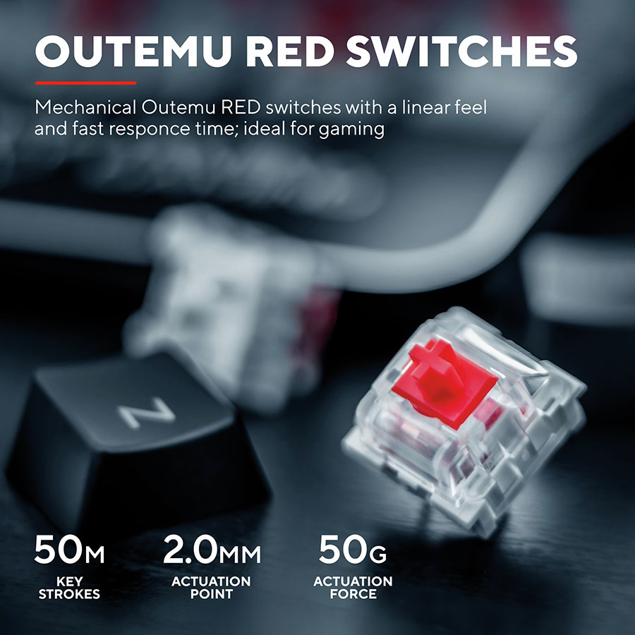 Trust GXT 863 Mazz Switches RED Outemu