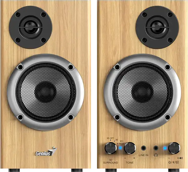 Parlantes Bluetooth® Genius SP-HF520BT, color Pine Wood