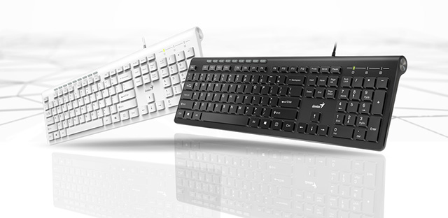 teclado Genius SlimStar 230 en versión blanco y negro - Hero Image