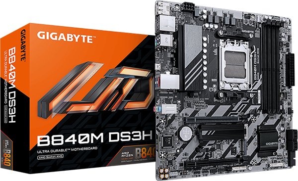 Gigabyte B840M DS3H y caja