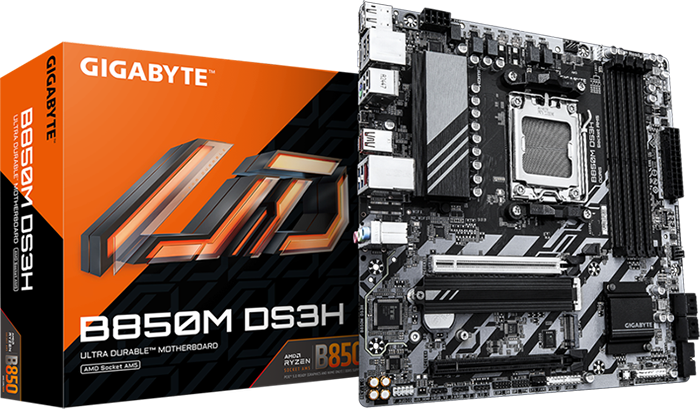 Gigabyte B850M DS3H y caja