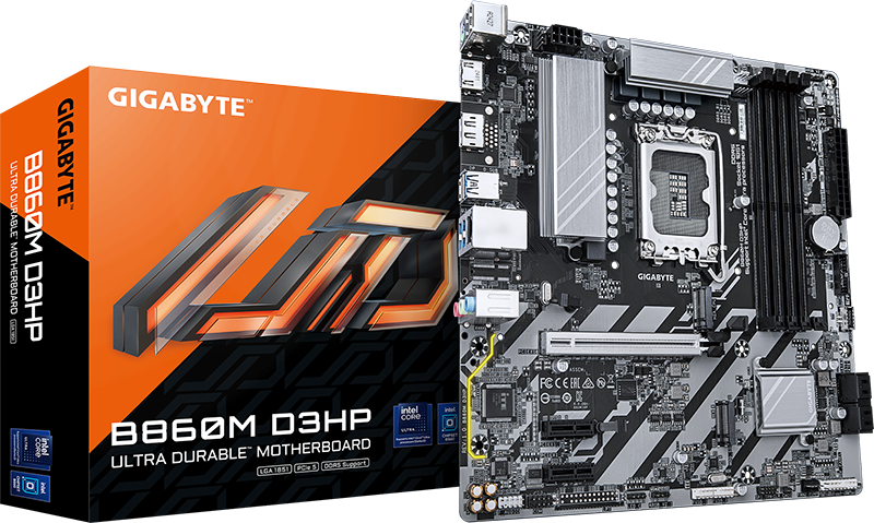 Gigabyte B860M D3HP y caja