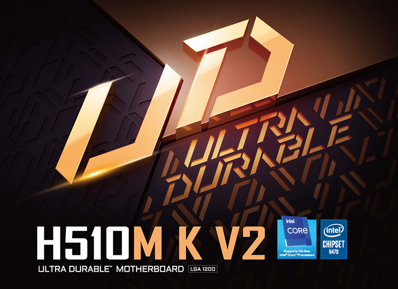 Motherboard Ultra Durable H510M K V2 - LGA 1200. procesadores Intel® Core™ de 11ª/10ª generación. Intel® H470 Chipset.